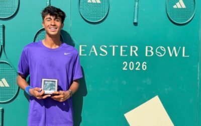 Karthik takes 2nd place Doubles at Easter Bowl