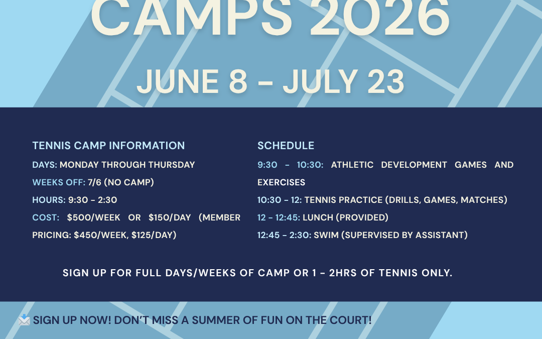 2026 Summer Junior Tennis Camps