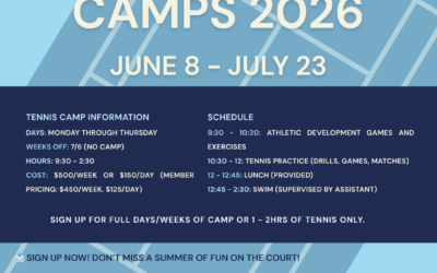 2026 Summer Junior Tennis Camps